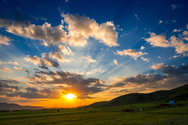 Красивые Облака Закате — стоковое фото