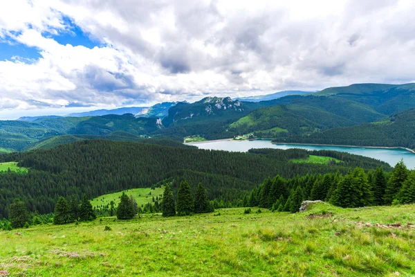 Bolboci Vue Sur Lac Depuis Les Montagnes — Photo