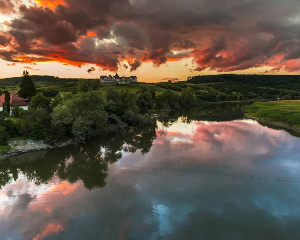 Clouds Sunset Fagaras Mountains Romania — Stock Photo, Image