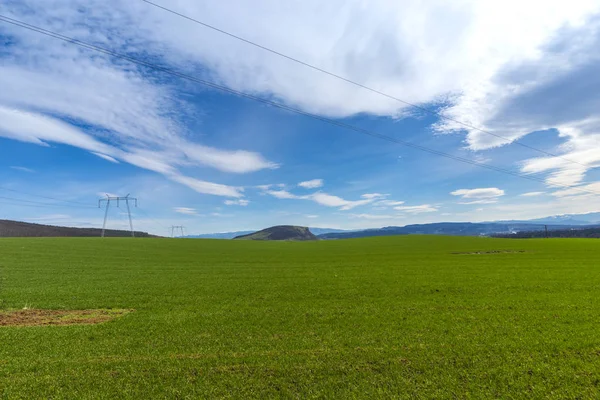 Journée Ensoleillée Avec Ciel Bleu Printemps — Photo