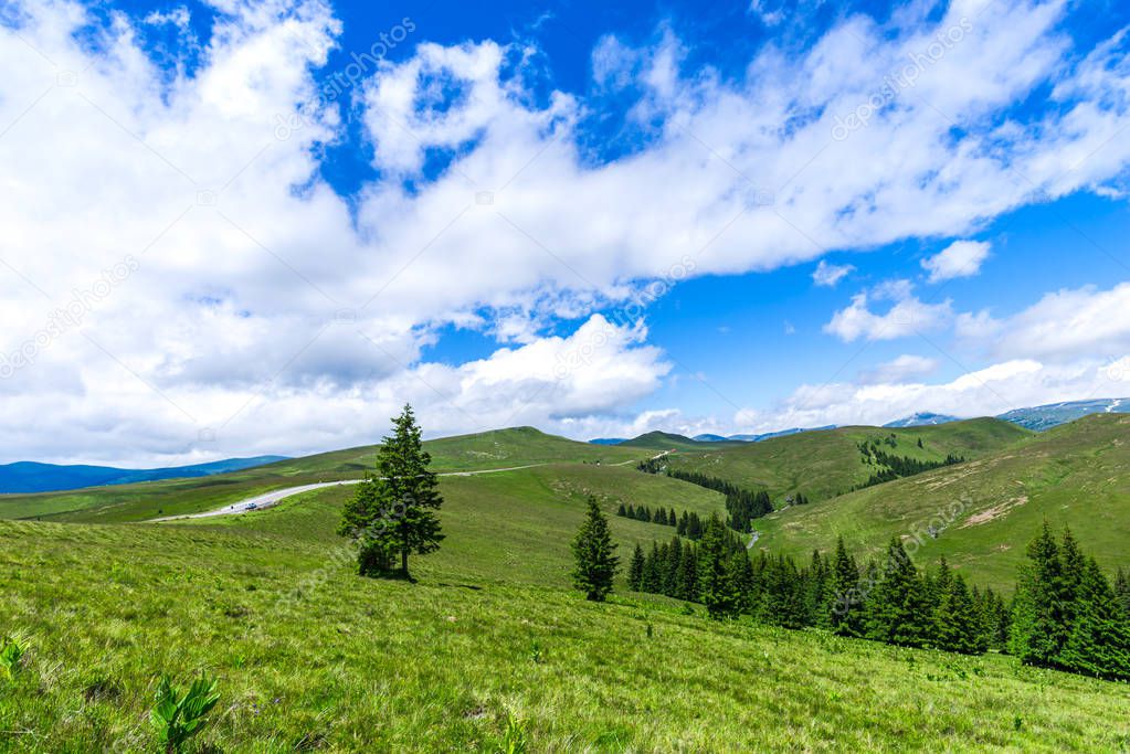 Mountain landscape in Carpathian Mpountains