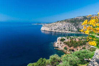 Güzel yaz deniz manzarası Yunanistan