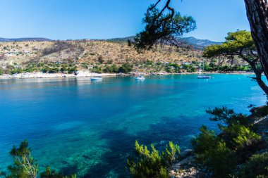 Güzel yaz deniz manzarası Yunanistan