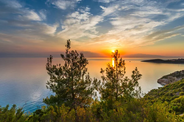 Amazing Sunset Seaside Warm Tones — Stock Photo, Image