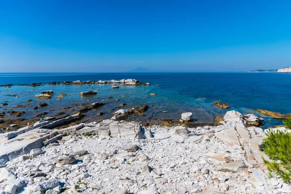 Mooie Zomerse Zeegezicht Griekenland — Stockfoto