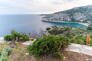 Güzel yaz deniz manzarası Yunanistan