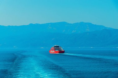 Yunanistan deniz manzarası, doğal arka plan.