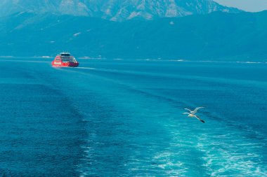 Yunanistan deniz manzarası, doğal arka plan.