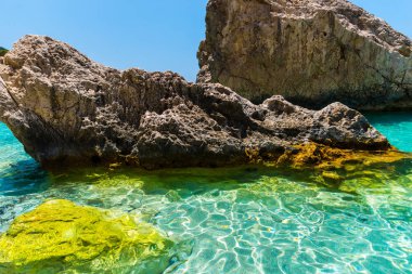 Güzel yaz deniz manzarası Yunanistan