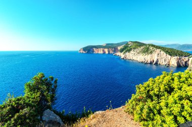 Güzel yaz deniz manzarası Yunanistan