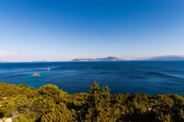 Güzel yaz deniz manzarası Yunanistan
