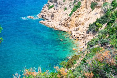 Yunanistan deniz manzarası, doğal arka plan.