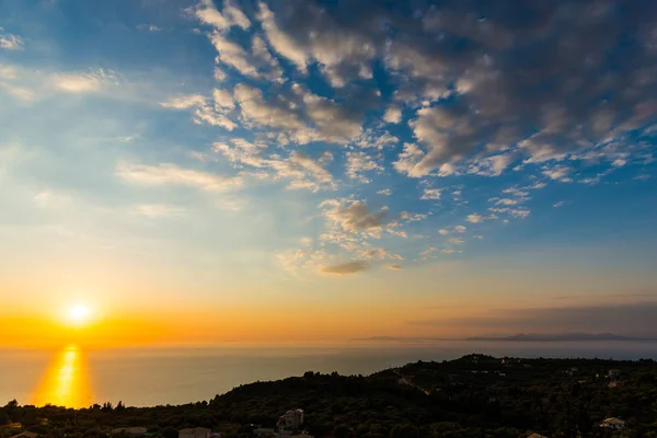 Pôr Sol Incrível Mar — Fotografia de Stock