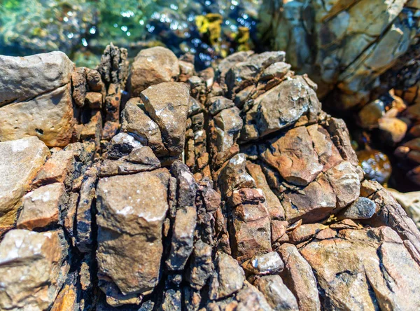 Blick Von Oben Auf Kleinen Bach Felsigen Canyon — Stockfoto