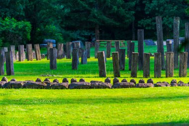 Sarmizegetusa Regia kalıntıları, andezit kutsal, Romanya.