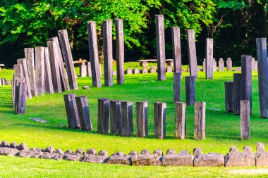 Sarmizegetusa Regia kalıntıları, andezit kutsal, Romanya.