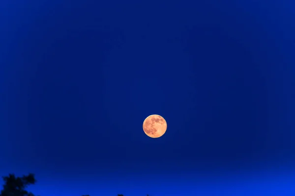 Lua Brilhante Céu Noite — Fotografia de Stock