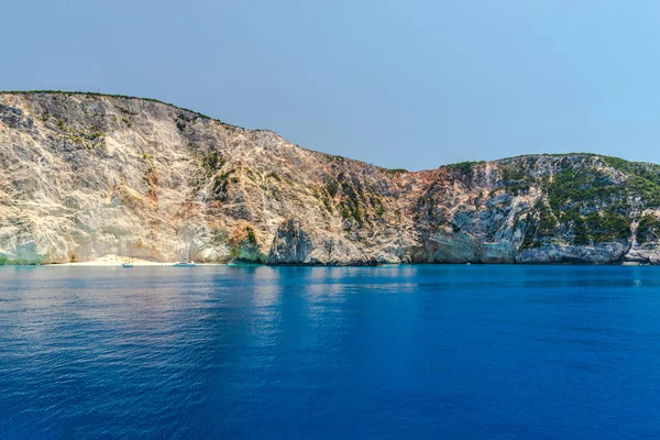 Seascape Com Penhasco Rochoso Grécia — Fotografia de Stock