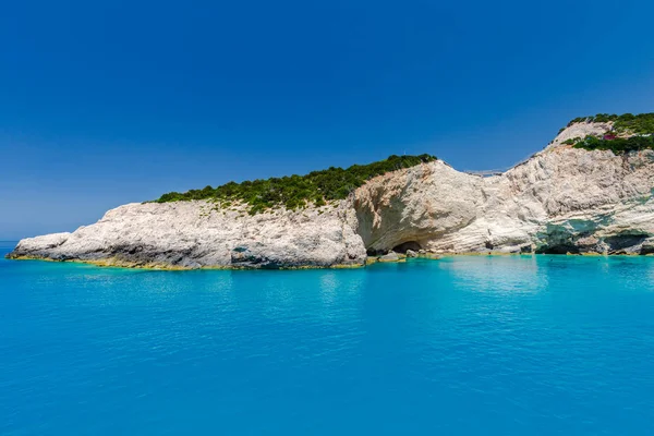 Seascape Med Rocky Cliff Grekland — Stockfoto