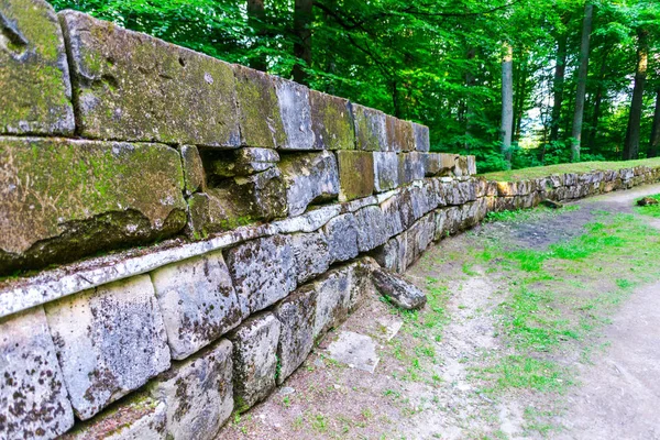 Vista Detalhada Sarmizegetusa Regia Ruins Andesite Sanctuaries Roménia — Fotografia de Stock