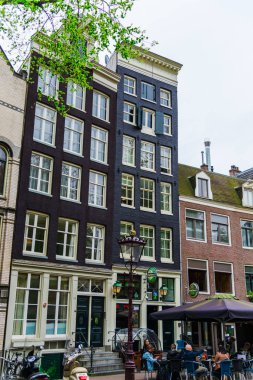 Amsterdam, Hollanda - 21 Nisan 2017: Amsterdam şehir manzarası.