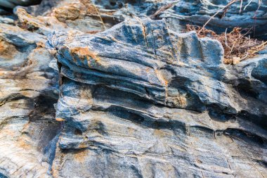 Dokulu taş yüzeyin yakın görünümü