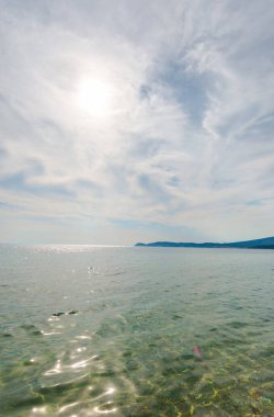 Güneşli gündüz Seascape arka plan