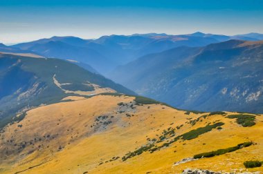 sarı çim arazi, dağlar yatay 