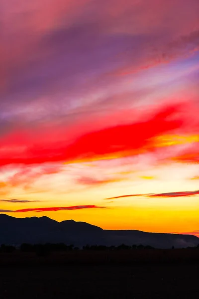 Field Glowing Sunset Background — Stock Photo, Image