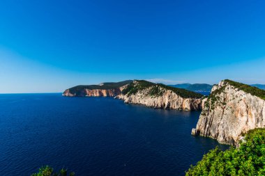 Seascape arka plan, Yunanistan doğa.