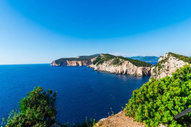 Seascape arka plan, Yunanistan doğa.