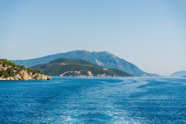 Seascape arka plan, Yunanistan doğa.