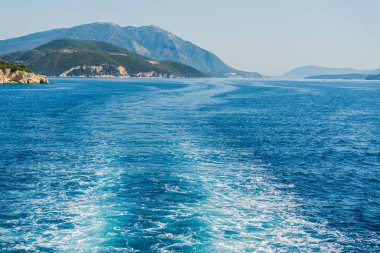 Seascape arka plan, Yunanistan doğa.