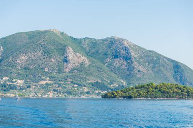 Seascape arka plan, Yunanistan doğa.