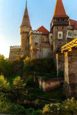 Eski Ortaçağ Kalesi, Corvimesti Kalesi, Hunedoara, Romanya.