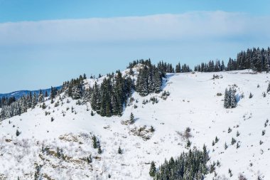 karlı kış dağlar Romanya