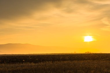 sakin günbatımı gökyüzü, kopya alanı