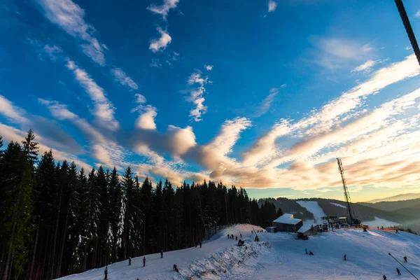 Estación Esquí Invierno Predeal Clabucet Rumania — Foto de Stock