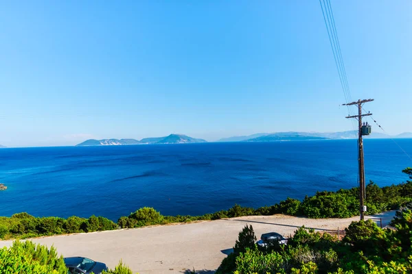 Paesaggio Della Grecia Montagne Mare Sullo Sfondo — Foto Stock