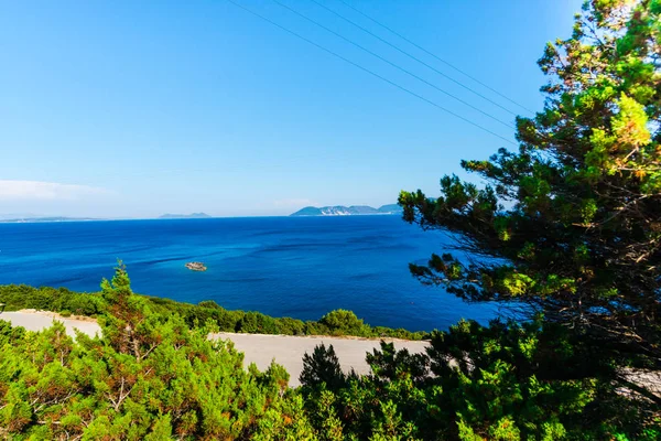 Paesaggio Della Grecia Montagne Mare Sullo Sfondo — Foto Stock