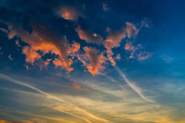 Sonnenuntergang Himmel Hintergrund Kopierraum — Stockfoto