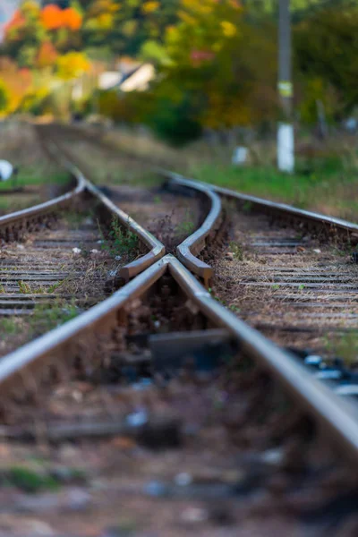 Nahsicht Auf Bahnübergänge — Stockfoto