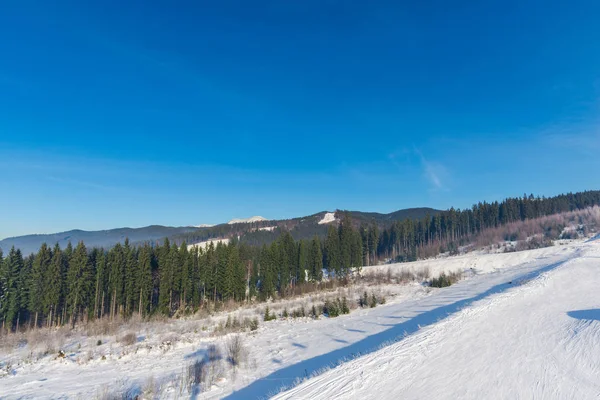 Schneebedeckte Winterberge Rumänien — Stockfoto