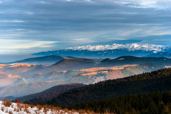 Zamračená Obloha Hory Příroda Koncepce — Stock fotografie