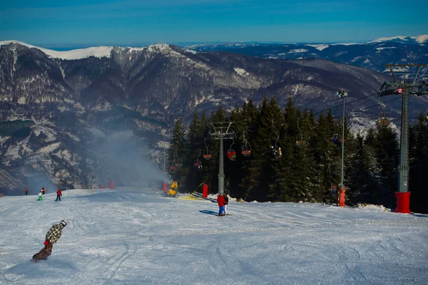Vinterskidort Predeal Clabucet Rumänien — Stockfoto