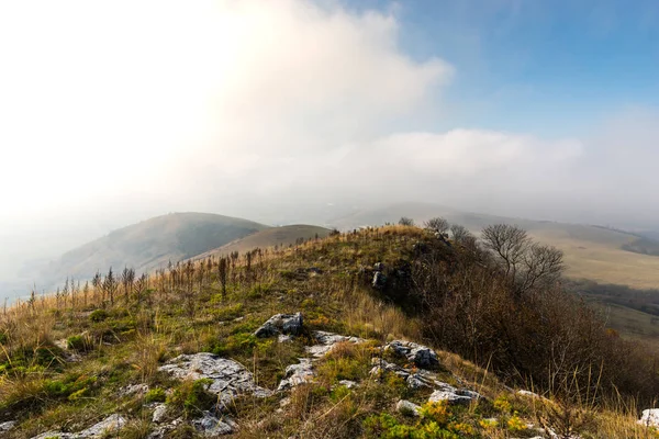 Autumnal Hills Stones Plants — Stock Photo, Image