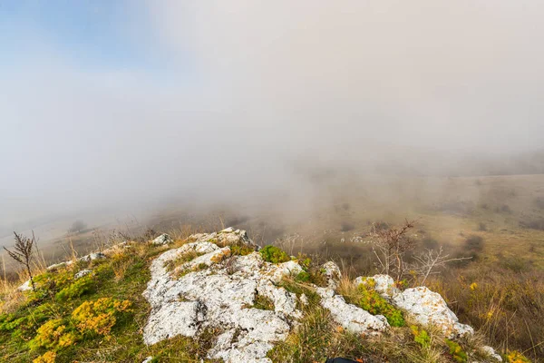 Autumnal Hills Stones Plants — Stock Photo, Image