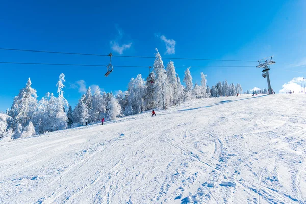 Зимний Горнолыжный Курорт Предеале Клабуцет Румыния — стоковое фото