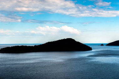 Yunanistan deniz manzarası, doğal arka plan.