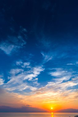 Yunanistan deniz manzarası, doğal arka plan.